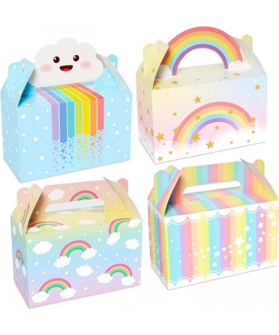 24 Pack Rainbow Party Favor Boxes Cloud Happy Birthday Treat Bags Rainbow Theme Colorful Candy Goodies Valentine's Day Gift B...