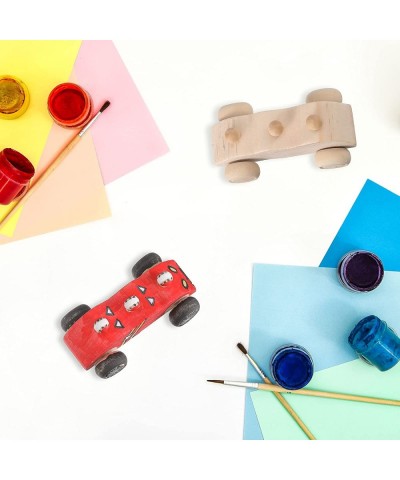 6 Pieces Unfinished Wood Cars Wooden Race Car Wood DIY Car Toys Wooden Car Crafts for Students Home Activities Craft Projects...