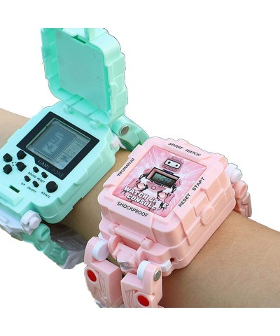 Multifunctional Transformer Watch Robot Toys Deformed Electronic Watch Toys for Kids Boys Girls Age 4 5 6 7 8 9 10 11 12 (Blu...