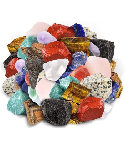 Mega Rocks Tumbler Refill - 0.85 lbs Natural Tumbling Rocks Rough Refill Kit Raw Mix Stones 9 Varieties of Gemstones for Tumb...