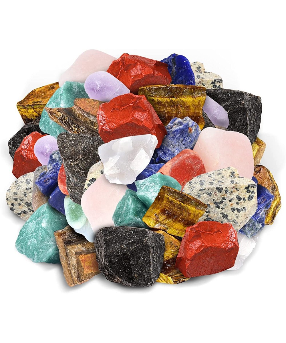 Mega Rocks Tumbler Refill - 0.85 lbs Natural Tumbling Rocks Rough Refill Kit Raw Mix Stones 9 Varieties of Gemstones for Tumb...