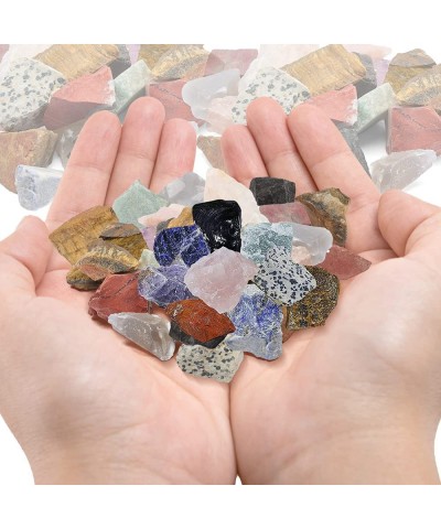 Mega Rocks Tumbler Refill - 0.85 lbs Natural Tumbling Rocks Rough Refill Kit Raw Mix Stones 9 Varieties of Gemstones for Tumb...