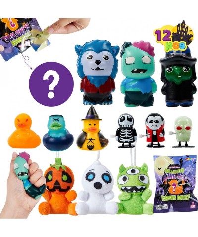 12 Pieces Blind Bags Halloween Windup Slow Rise Plush Toys Rubber Duck Random Set Stress Relief Toy for Halloween Party Schoo...