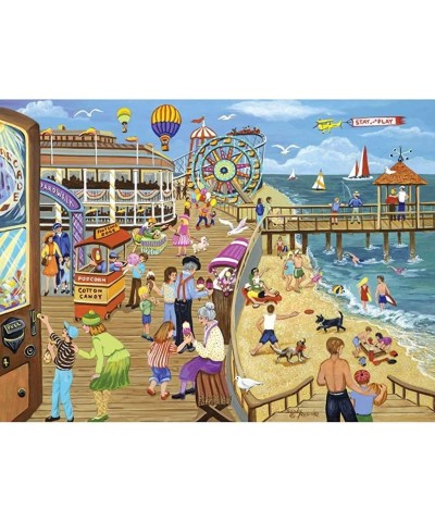 500 Piece Jigsaw Puzzle for Adults – ‘Ice Cream on The Boardwalk’ 500 pc Large Piece Jigsaw by Artist Sandy Rusinko - 18” x 2...