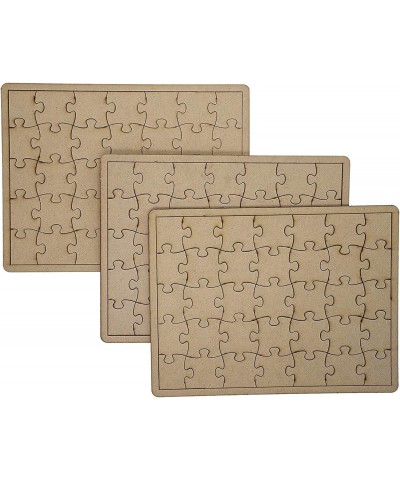 3 Pack DIY Jigsaw Puzzle Blank Wooden Canvas with 35 Pieces Each for Arts and Crafts (10 x 7 in) $18.67 Jigsaw Puzzles