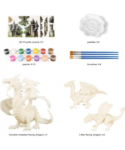 Dinosaurs Toys DIY Painting Dragon Kit Arts and Crafts Set for Kids Age 8-12 Boys and Girls Decorate and Drawing 3D Art Suppl...