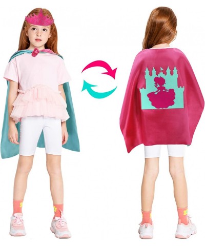 Superhero Cape Costume for Toddler Girls Princess Dress Up with Crown as Party Favors Gifts Halloween Cosplay $16.24 Kids' Co...