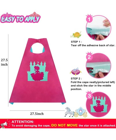 Superhero Cape Costume for Toddler Girls Princess Dress Up with Crown as Party Favors Gifts Halloween Cosplay $16.24 Kids' Co...