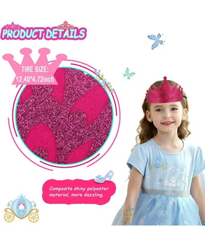 Superhero Cape Costume for Toddler Girls Princess Dress Up with Crown as Party Favors Gifts Halloween Cosplay $16.24 Kids' Co...