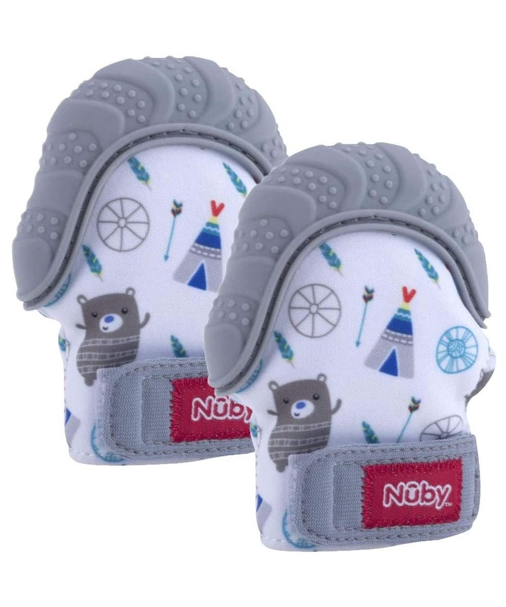 Soothing Teething Mitten with Hygienic Travel Bag Grey 2 Count $40.45 Baby Teether Toys