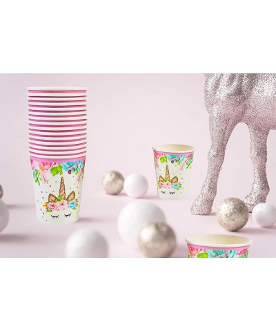 United Unicorns Best Pink Unicorn Paper Cups for Girls Birthday Party | Unicorn Birthday Party Supplies for Girls | Disposabl...