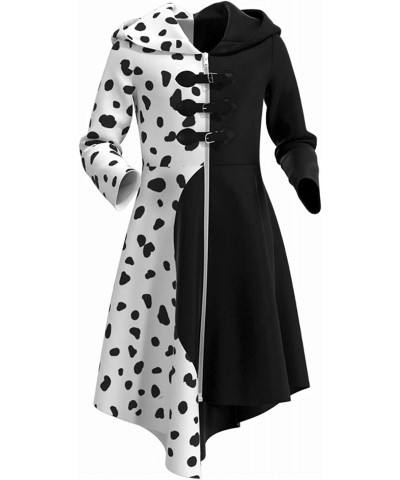 Girls Deville Costume Kids Black White Coat for 2021 Halloween Cosplay Dress Jacket $33.79 Kids' Costumes