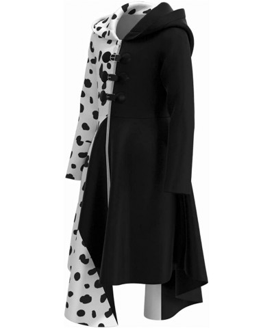 Girls Deville Costume Kids Black White Coat for 2021 Halloween Cosplay Dress Jacket $33.79 Kids' Costumes