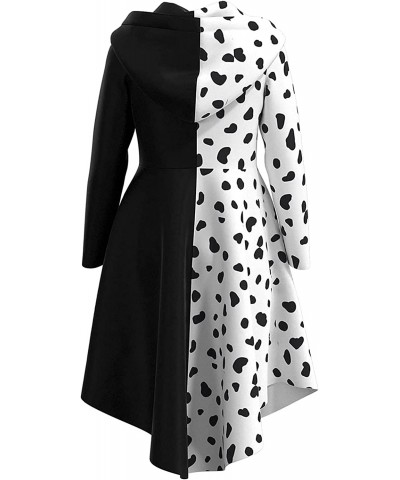 Girls Deville Costume Kids Black White Coat for 2021 Halloween Cosplay Dress Jacket $33.79 Kids' Costumes