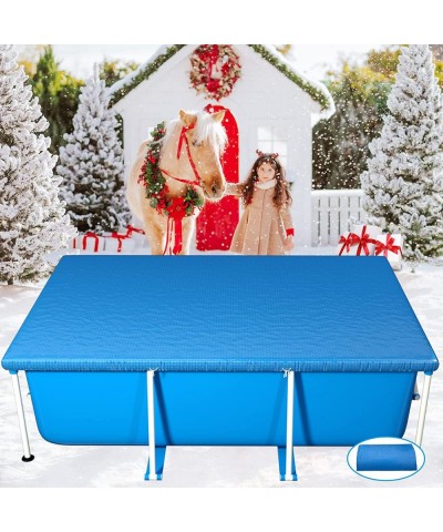 Winter Pool Cover Rectangle Swimming Pool Cover for 9.8ft X 6.6ft (118in X 79in) Above Ground Pool Rectangular Frame Pool Cov...