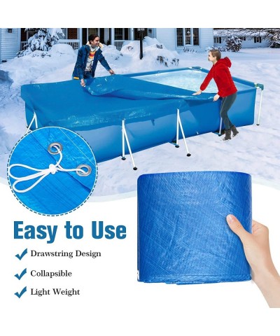 Winter Pool Cover Rectangle Swimming Pool Cover for 9.8ft X 6.6ft (118in X 79in) Above Ground Pool Rectangular Frame Pool Cov...