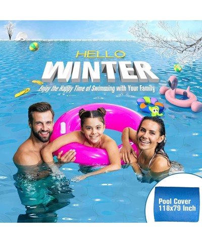 Winter Pool Cover Rectangle Swimming Pool Cover for 9.8ft X 6.6ft (118in X 79in) Above Ground Pool Rectangular Frame Pool Cov...