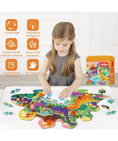 Dinosaur Jigsaw Puzzle for Kids Ages 4-8 105 Pieces Animal Floor Puzzles Matching Puzzle Game for 4 Yrs Old and up Great Gift...