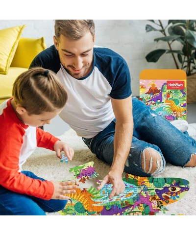 Dinosaur Jigsaw Puzzle for Kids Ages 4-8 105 Pieces Animal Floor Puzzles Matching Puzzle Game for 4 Yrs Old and up Great Gift...