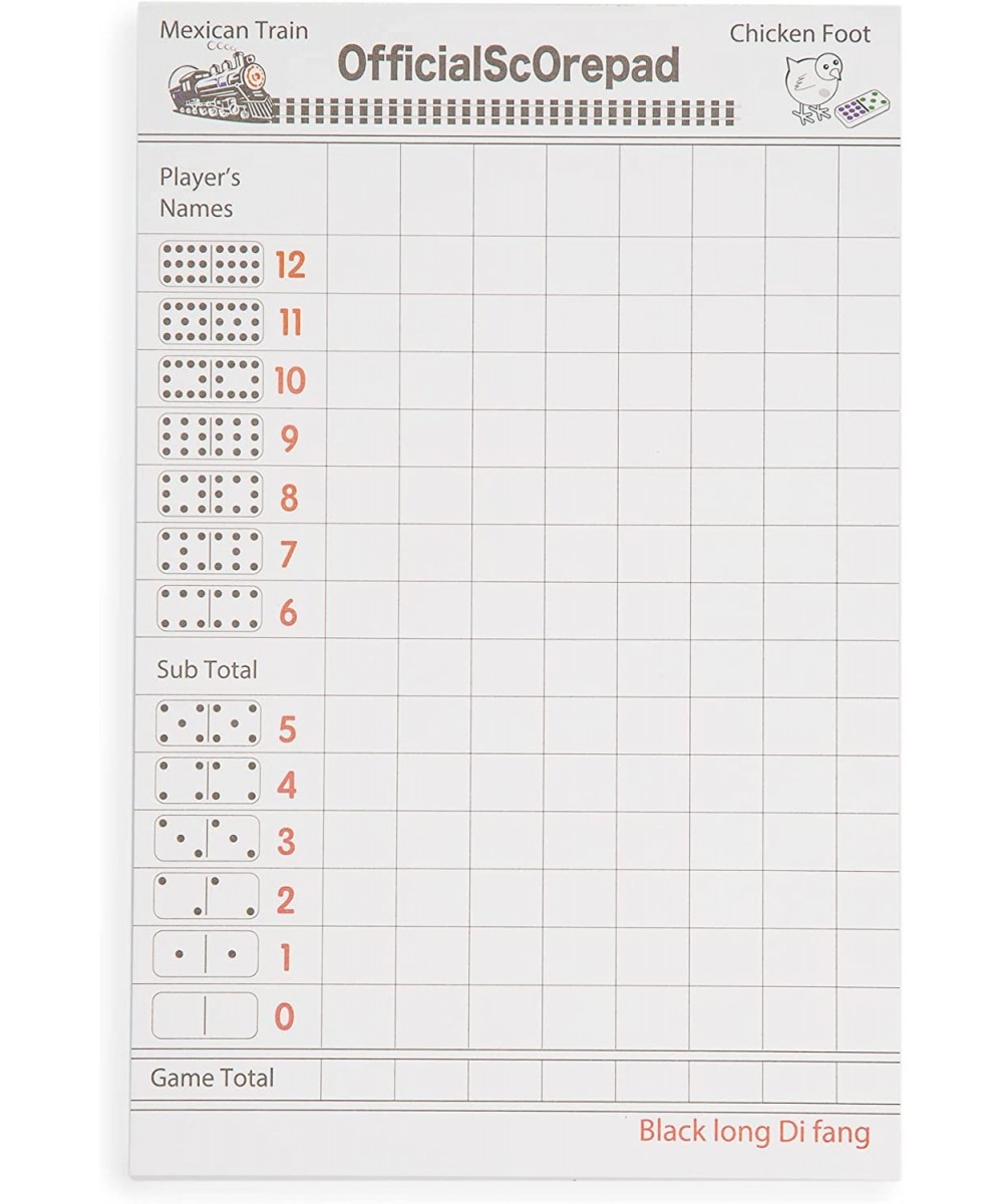 Official scorebook-3 packs high-quality paper scorebook for Mexican train and chicken feet dominoes (8.5 x 5.5 Inches)-60 she...