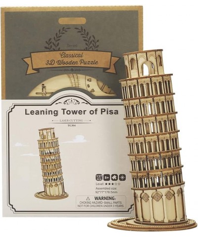 3D Wooden Puzzles for Adults DIY Kits Gift for Adults & Teens - Leaning Tower of Pisa (137 PCS) $19.21 Craft Kits