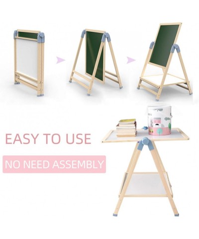 Kids Art Easel Deluxe Standing Easel Set Adjustable Art Table Magnetic Dry Erase Board&Chalkboard Double Sided Stand 360°Rota...