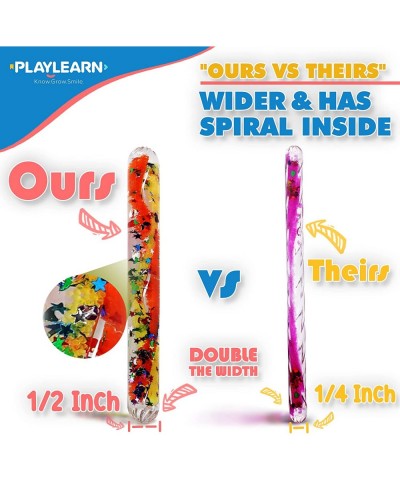 Playlearn 6 Inch Glitter Wand Sensory Toy Magic Wand (4 Pack) $31.15 Magic Kits & Accessories