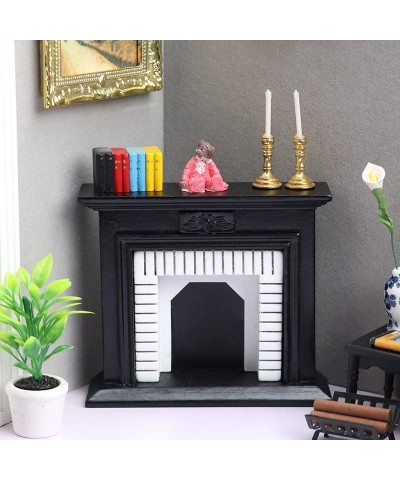 Dollhouse Decoration Accessories 1:12 Dollhouse Miniature Furniture Scene Simulation Vintage Mini Fireplace $18.43 Dollhouse ...