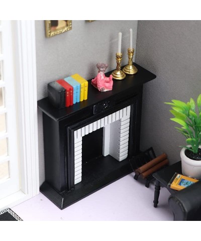 Dollhouse Decoration Accessories 1:12 Dollhouse Miniature Furniture Scene Simulation Vintage Mini Fireplace $18.43 Dollhouse ...