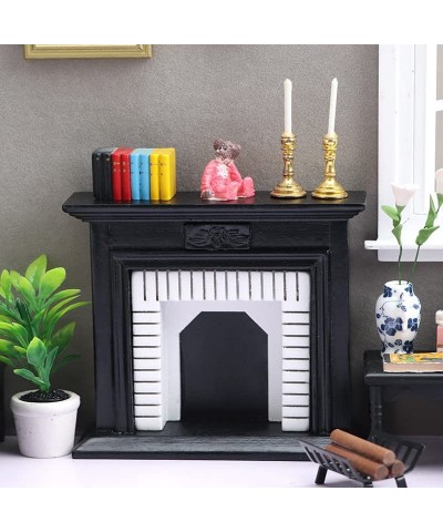 Dollhouse Decoration Accessories 1:12 Dollhouse Miniature Furniture Scene Simulation Vintage Mini Fireplace $18.43 Dollhouse ...