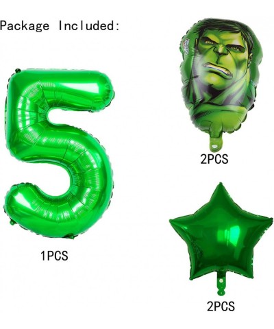 Superhero The Incredible Hulk 5th Birthday Decorations Green Number 5 Balloons 32 Inch | The The Incredible Hulk Birthday Bal...