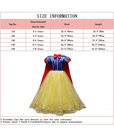 Girls Snow White Princess Costume Carnival Halloween Christmas Birthday Party Dress Dance Ball Gown (w/Accessories) $53.34 Ki...