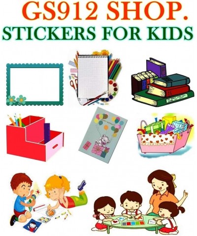 Stickers Glitter Pack 10 Sheets Green Guitar Acoustic Flamenco Musical Instrument Cartoon Paper Sticker for Children Kids Sti...