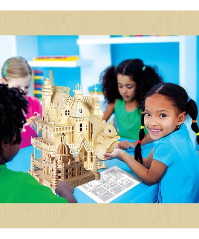 3D Puzzle Taj Mahal Wood Craft Construction Model Kit Fun Unique & Educational DIY Wooden Toy Assemble Model Unfinished Craft...