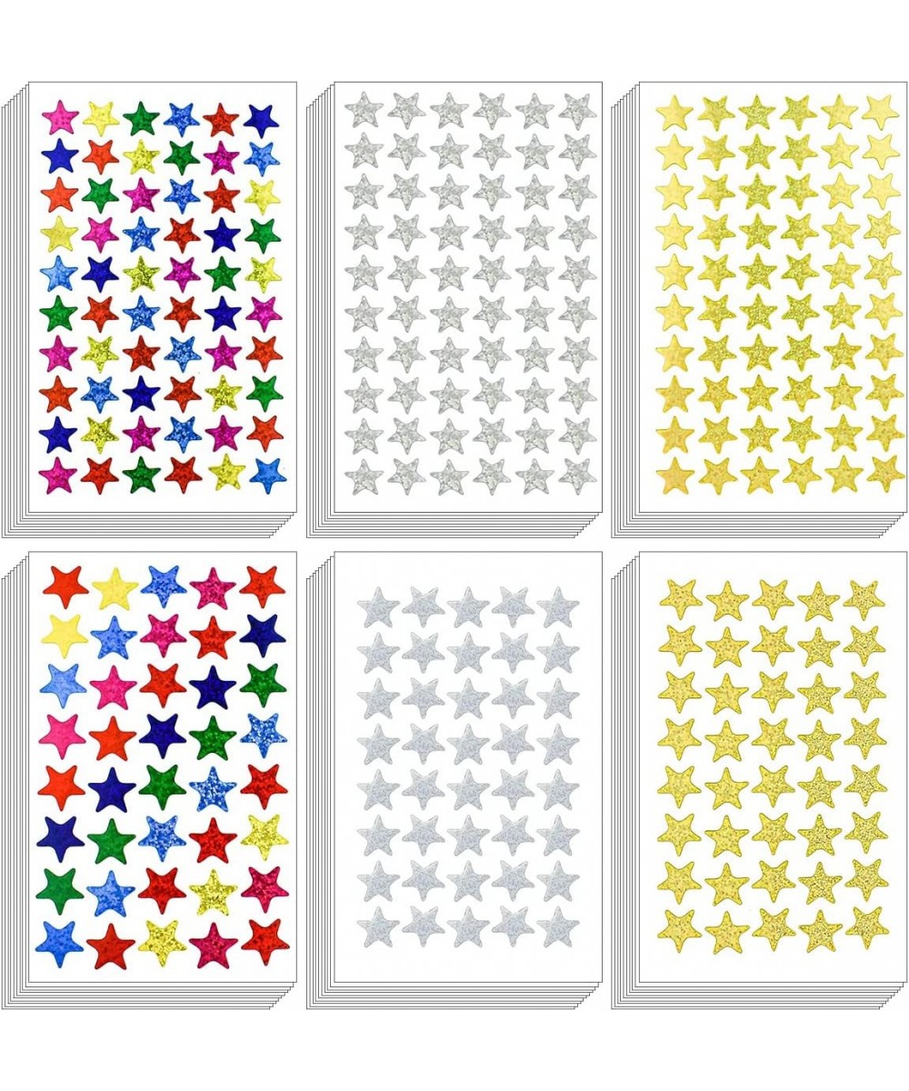 3000 Count Foil Star Stickers for Kids Reward 60 Sheets Small Self-Adhesive Shiny Metallic Stars Labels for Students Rewards ...