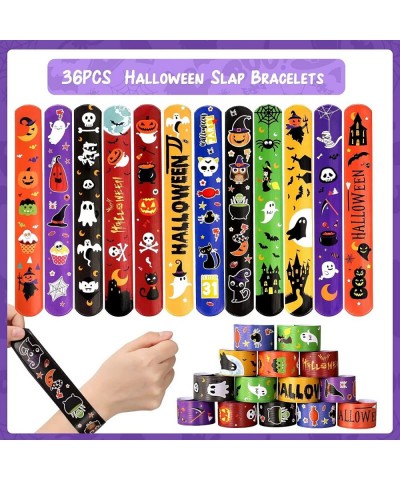 MGpartys Halloween Party Favors 72Pcs Slap Bracelets Rubber Wristbands Halloween Toys for Kids Halloween Party Supplies Decor...