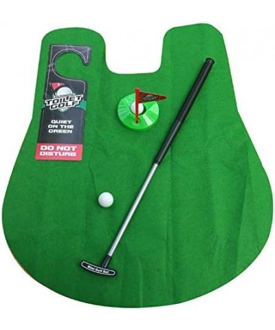 BINGS Toilet Golf Toilet Mini Suit Leisure Sports Toy-Bathroom Mini Putter Golf Game mat Set $42.43 Toy Sports Products