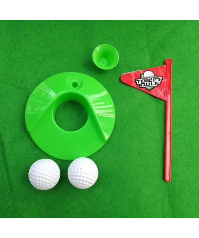 BINGS Toilet Golf Toilet Mini Suit Leisure Sports Toy-Bathroom Mini Putter Golf Game mat Set $42.43 Toy Sports Products