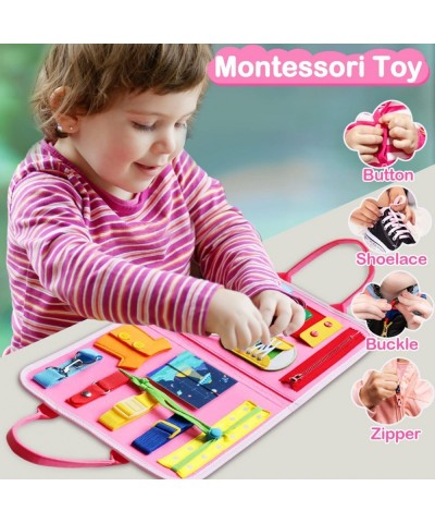 Montessori Busy Board Toy: Toddler Sensory Toy Christmas Birthday Gifts for 1 2 3 4 Years Old Girl Boy Preschool Buckle Zippe...