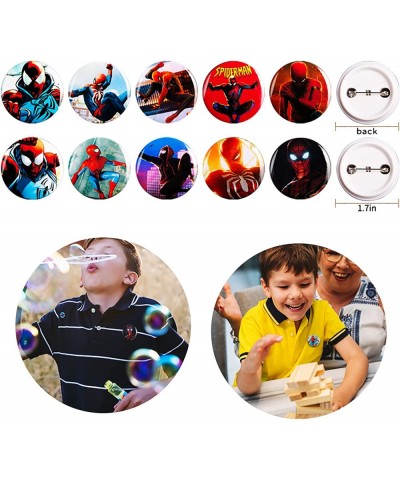 106PCS Spiderman Party Favors Alohelo Super Birthday Supplies Kit Including 10 Bracelets Keychains Button Pins and 56 Sticker...