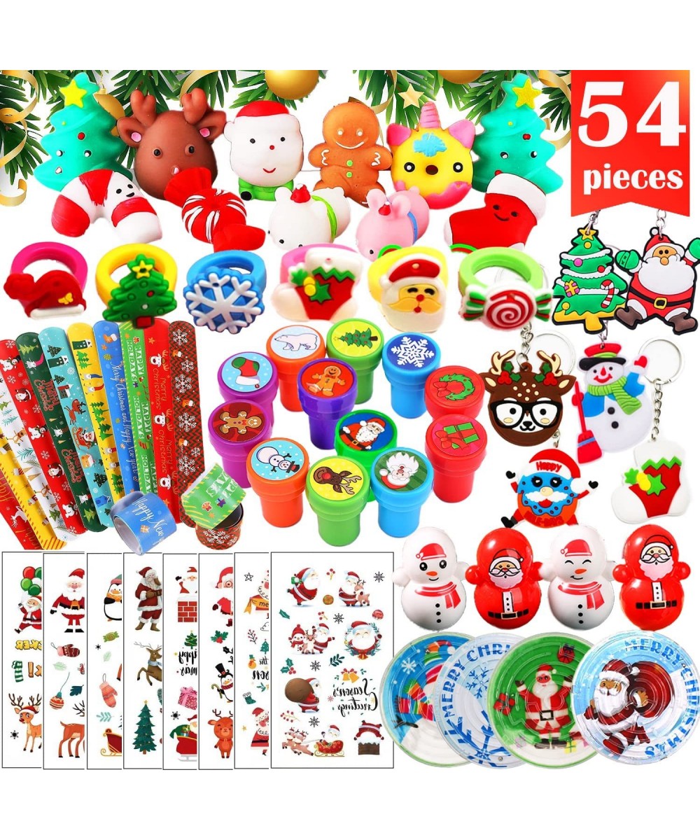 54 Pcs Christmas Party Favors Toys for Kids Stocking Stuffers Bulk Christmas Goodie Bag Stuffers Classroom Gifts Prizes Pinat...