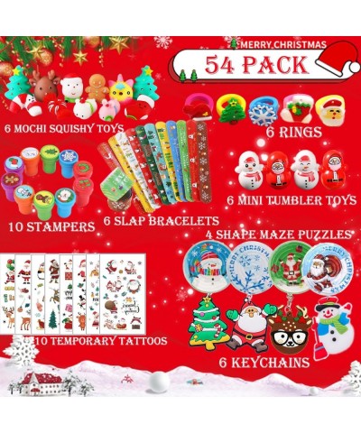 54 Pcs Christmas Party Favors Toys for Kids Stocking Stuffers Bulk Christmas Goodie Bag Stuffers Classroom Gifts Prizes Pinat...