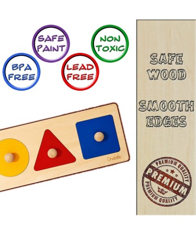 Magnetic Wooden Montessori Knob Puzzle - 3 Jumbo Shapes - Learn Colors & Shape – Baby & Toddler Development Toy $28.80 Early ...