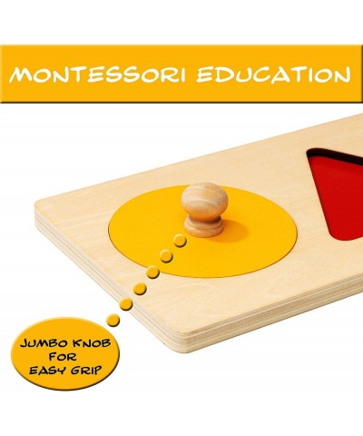 Magnetic Wooden Montessori Knob Puzzle - 3 Jumbo Shapes - Learn Colors & Shape – Baby & Toddler Development Toy $28.80 Early ...