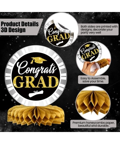 9 Pieces Graduation Honeycomb Centerpieces - Congrats Grad Honeycomb Centerpiece | Graduation Table Toppers Graduation Center...