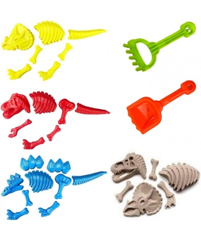 3 Pack Large Dinosaur Fossil Sand Molds Beach Toy Set with Rake and Shovel for Kids Summer Outdoors (25 Pcs Playset) $26.89 S...