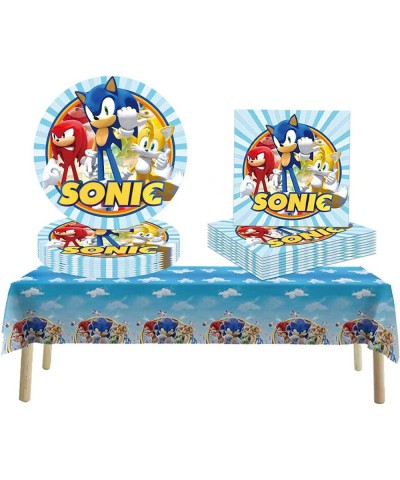 Hedgehog Birthday Party Supplies 41 Pack of 20 Tissues + 20 Plates + 1 Tablecloth $26.27 Kids' Party Tableware