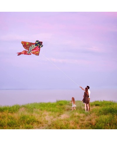 Kite for Kids and Adults Goldfish Kite Easy to Fly Red $27.60 Kites & Wind Spinners