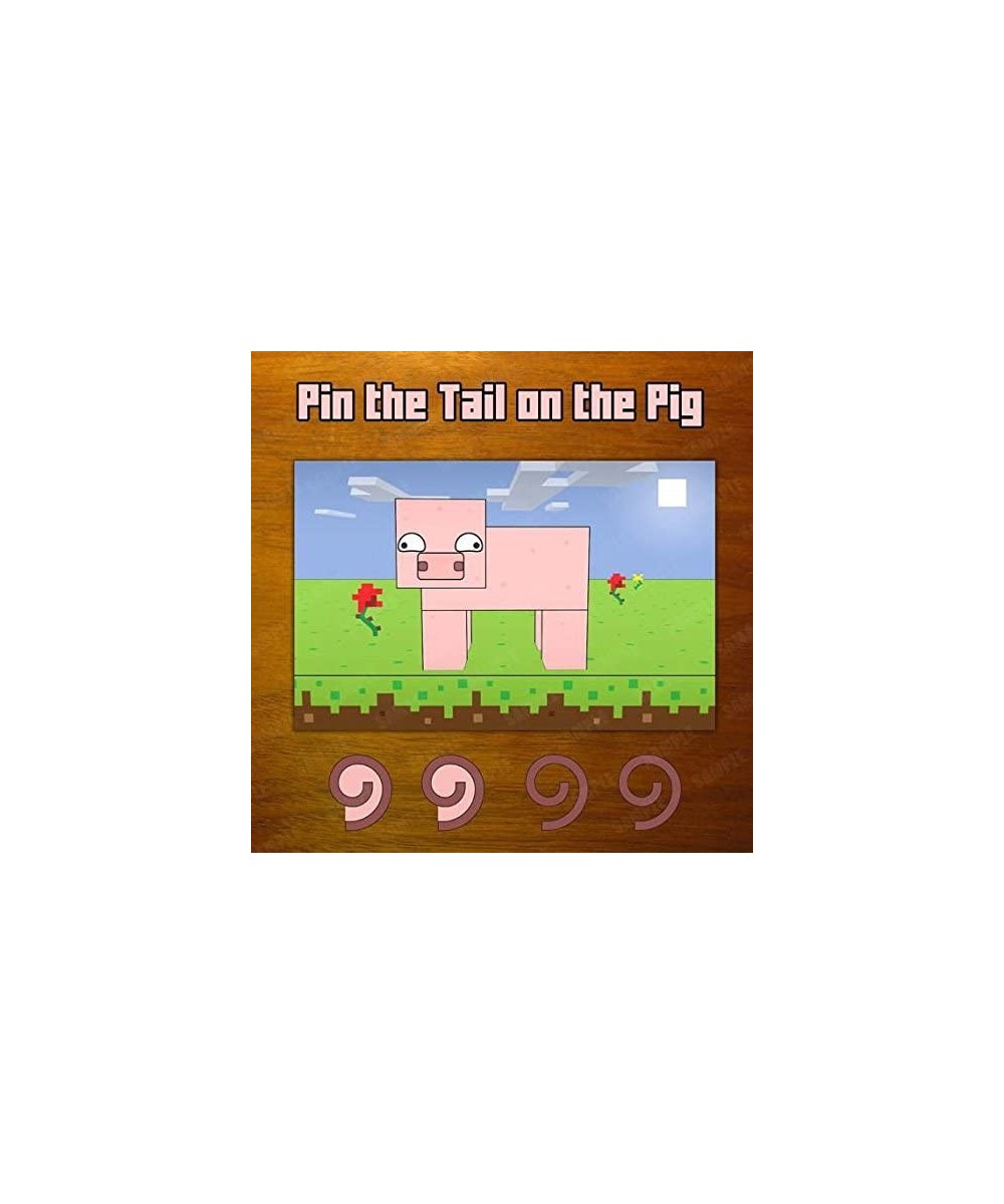 Mining Craft Birthday Party Pin Tail Pig Game Decorations Supplies Stickers for Kids Decor $28.94 Board Games