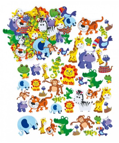 EV3115 Jungle Animal Foam Stickers - Pack of 96 Foam Stickers for Kids Kids Craft Stickers Childrens Self Adhesive Stickers $...